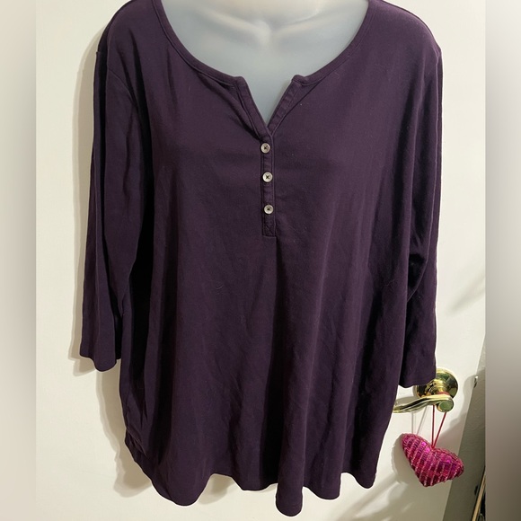 🧡2X Croft and Barrow Women's Purple Top - Picture 4 of 8